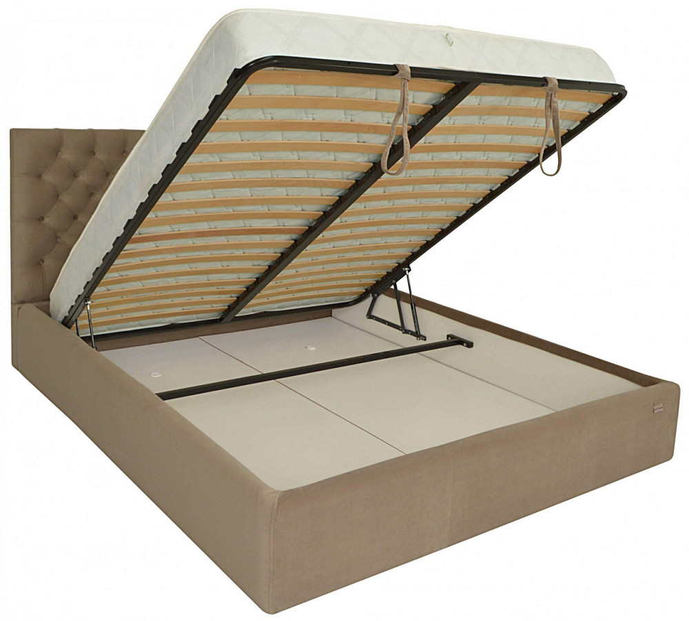 Кровать Двуспальная Cambridge Comfort 180 х 200 см Альмира 02 С подъемным механизмом и нишей для белья Мокко Днепр - изображение 12