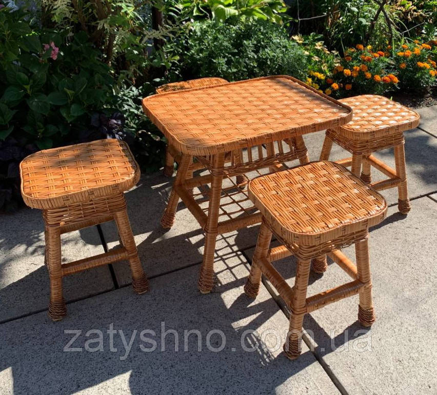 Набор мебели из лозы, стол и стулья Киев - изображение 3