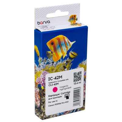 Картридж Barva Canon CLI-42M (6386B001) 900sh, magenta (IC-42M) Винница - изображение 1