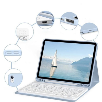 Чохол до планшета BeCover with keyboard Apple iPad Mini 6 2021 Light Blue (712989) Вінниця - фото 3