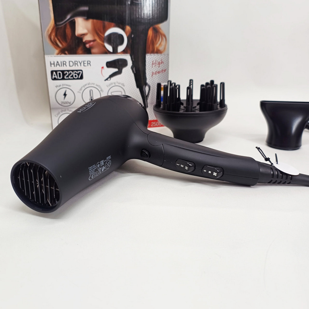 Мощный фен для сушки и укладки волос Adler AD 2267 2100Вт, Фен для легкой укладки волос UZ-18 Львов - изображение 5