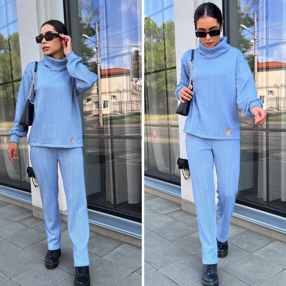 Женский стильный прогулочный костюм  трикотаж вязка. 42-52р. Киев - изображение 1