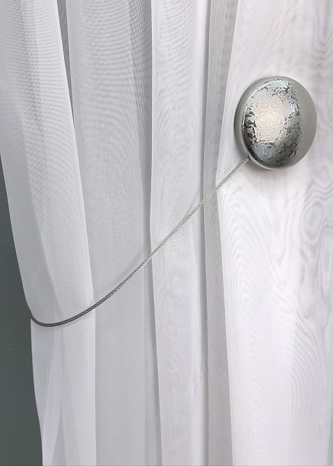 Магниты для штор и гардин Круг набор 2 шт Серебристый (81-142) Киев - изображение 3