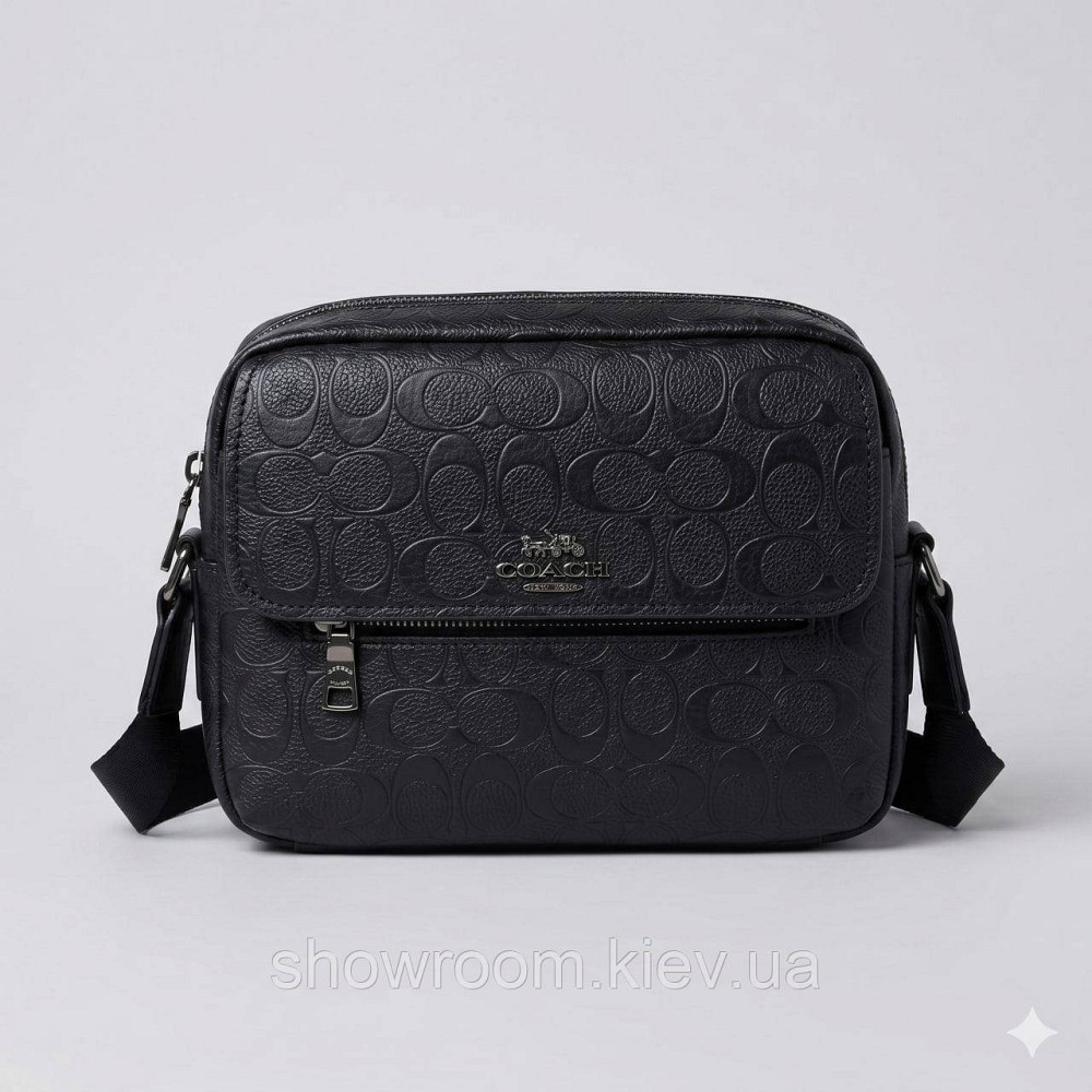 Чоловіча брендова барсетка, сумка Coach (2514) чорна Київ - фото 2