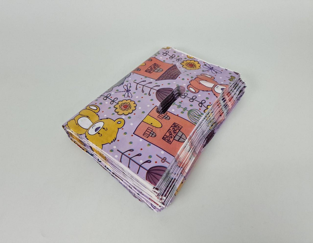 Пакет с прорезной ручкой (30*37+3) Мишки Леоми (50 шт) Харьков - изображение 2