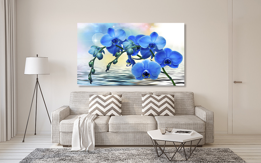 Картина холст у вітальню / спальню    Орхідея    MLP_119  ( 60х30см ) Київ - фото 2
