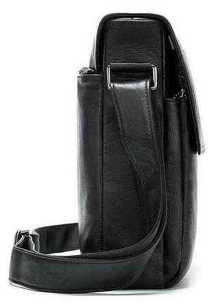 Сумка-месенджер шкіряна Vintage 20015 Чорна Київ