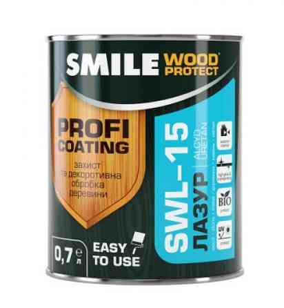 Лазурь SMILE Universal SWL-15, алкідний модифікований уретаном, глянсовий безкольоровий 0,75 л Киев