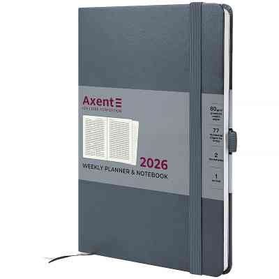 Тижневик Axent датований 2026 Prime Strong 145х210, сірий (8507-26-62-A) Вінниця