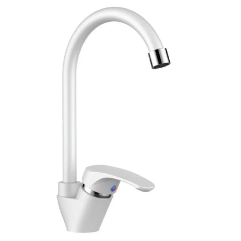 Смеситель для кухни Plamix Afina-011 White (без подвода) (PM0686) Киев - изображение 1