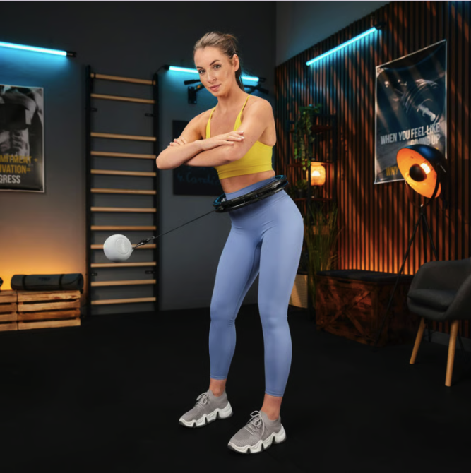 Хулахуп Trex Sport TX-010CHH масажний з обважнювачем чорний Киев - изображение 2