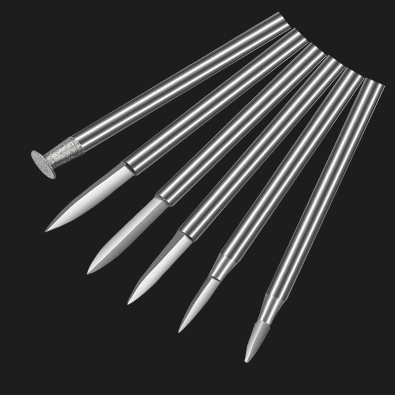 Набор фрез по дереву 6 шт для гравера, хвостовик 2.35 мм, сталь, пластиковый кейс Киев - изображение 7