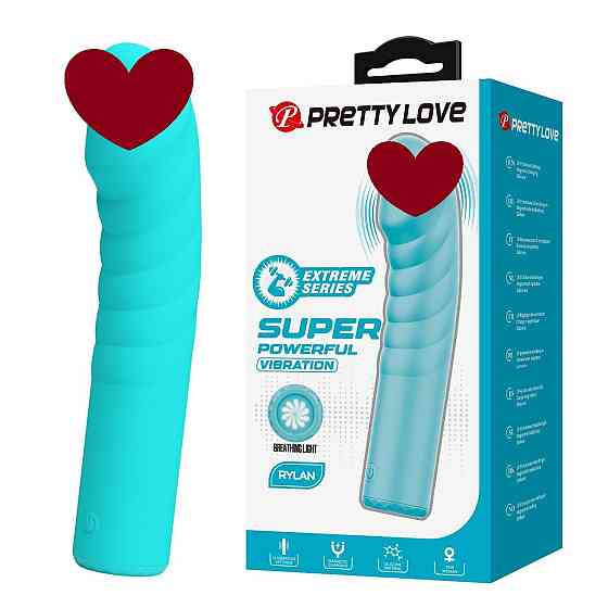 Вібратор для точки G PRETTY LOVE Rylan бірюзовий, 16 х 3.4 см Sex Aura Київ