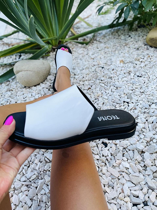 teona Шльопанці жіночі TEONA 166 білі (літо, шкіра натуральна) (4108) 38 Коломия - фото 1