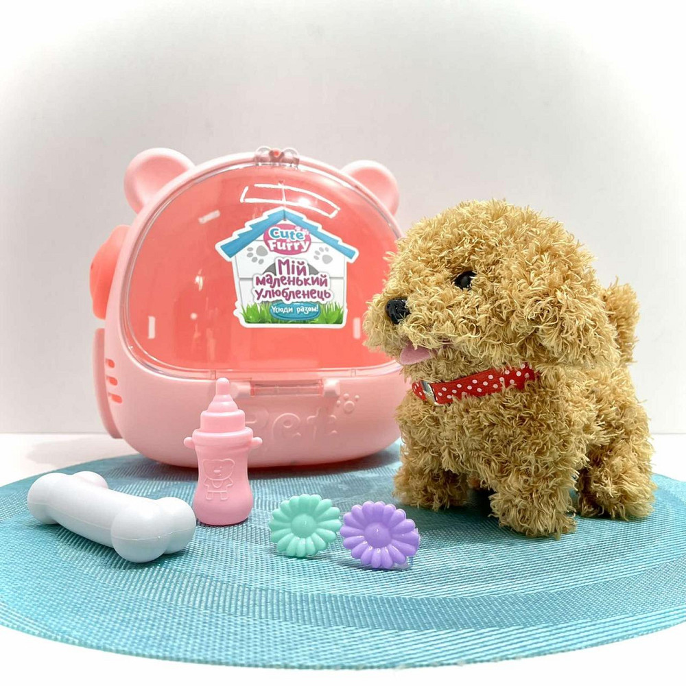 Собачка інтерактивна ходить гавкає ворушить хвостиком головою в перенесенні Коричнева (688-122A) Чернігів - фото 1