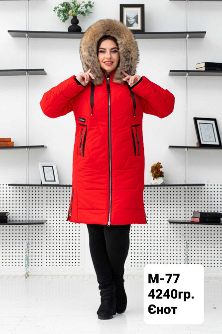 Женская зимняя куртка больших размеров с натуральным мехом. 56-66р. Киев - изображение 3