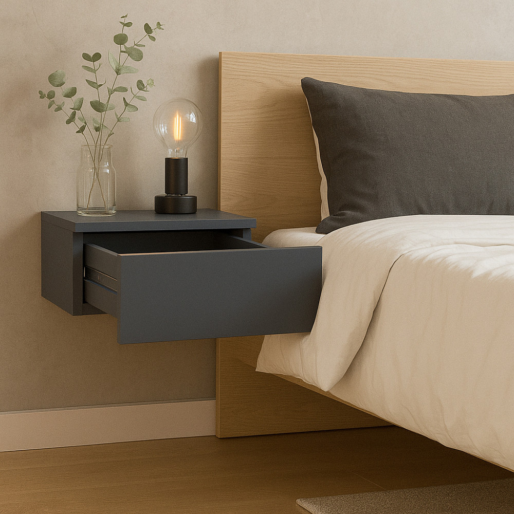 Приліжкова тумба Doros Левія Графіт 1Ш 46х31х15 см Львів - фото 2