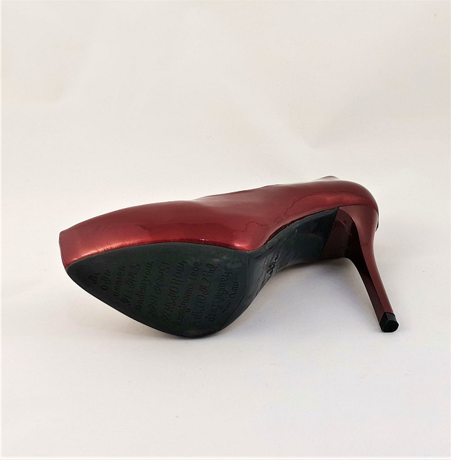 Жіночі Бордові Туфлі на Підборах Шпильці Лакові Модельні (розміри: 36,37,38,39,40) - 16-6 Дніпро - фото 7