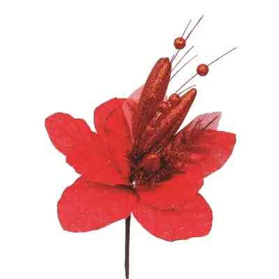 Украшение декоративное Jumi Цветок красный Текстиль 40 см (5900410370944) Винница
