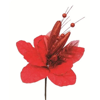 Украшение декоративное Jumi Цветок красный Текстиль 40 см (5900410370944) Винница - изображение 1