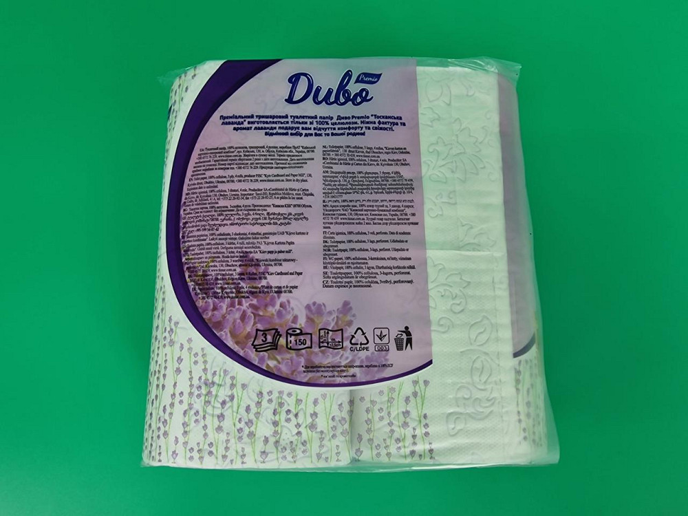 Туалетний папір (3шари) білий з фіолетовим тисненням і ароматом (а4) Диво Premio Toscana Lavender (1 пачка) Харків - фото 2