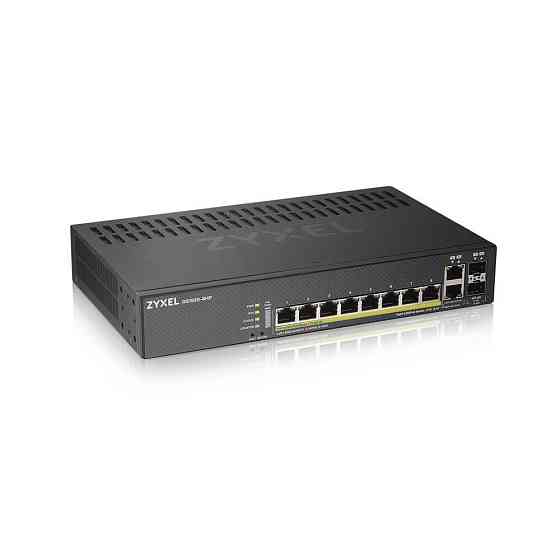 Комутатор ZYXEL GS1920-8HPV2 (GS1920-8HPV2-EU0101F) (8xGE PoE+, 2xGE/SFP, Max PoE 130W, Smart, NebulaFlex) Так Харків