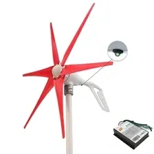Zestaw generatora turbiny wiatrowej, moc 400W, Контролер PWM, 24V, 6 czerwonych łopat, 400W Київ