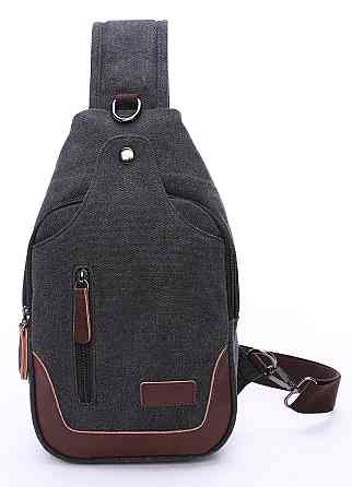 Сумка через плечо текстильная Черная (Vintage) Киев