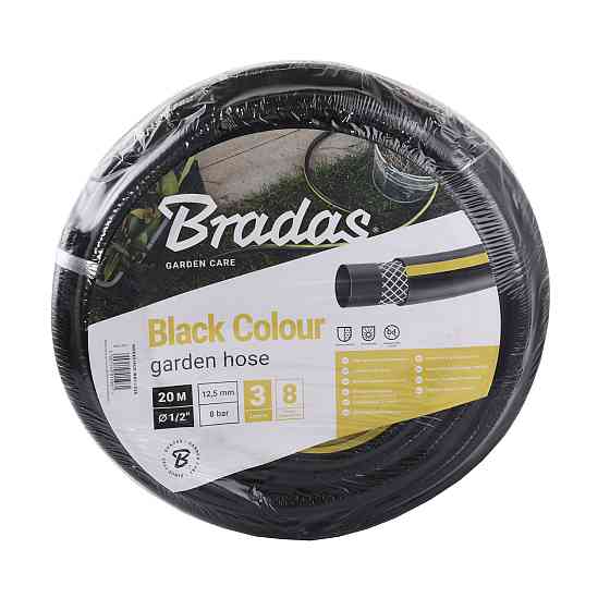Шланг для поливання BLACK COLOUR 1/2" 20 м, Bradas Польща чорний WBC1/220 Київ
