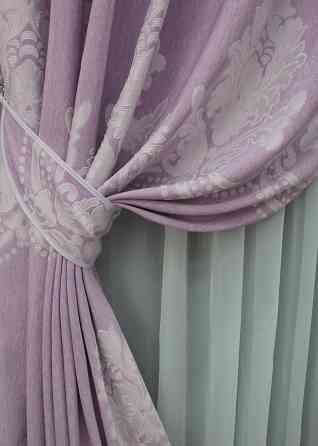 Комплект готовых штор VR-Textil Жаккард 1408ш сиреневый 150х270 см 2 шт (33-0273) Киев