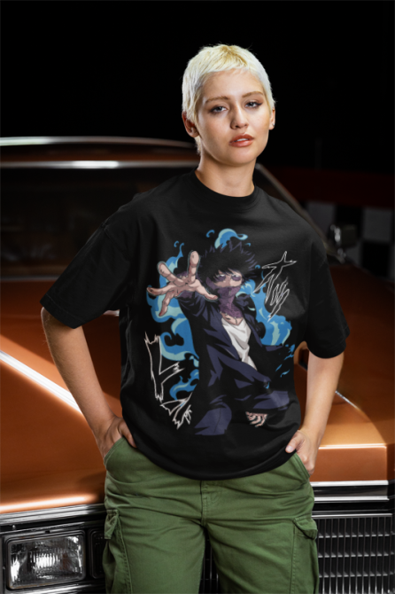 Футболка для хлопчика з аніме принтом Моя геройська академія оверсайз (зріст від 165 до 180) Чорний AnimeJ0744m Дніпро - фото 3