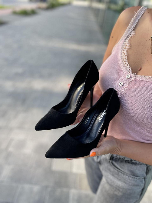 Comer Туфлі жіночі COMER AH-3 чорні (весна-осінь, еко-замша) (2867) 38 Коломия - фото 1