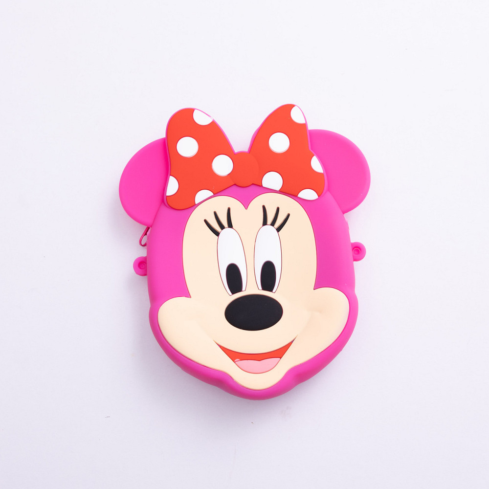 Дитяча силіконова сумка Мінні Маус 15×13×3 (см) через плече Малинова HP-55-9PP Коломия - фото 2