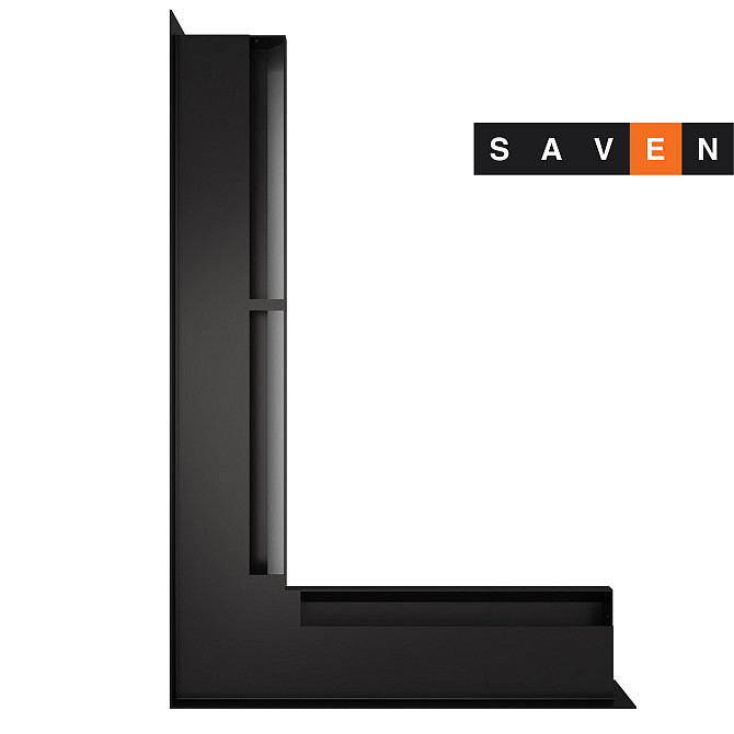 Вентиляційна решітка для каміна кутова ліва SAVEN Loft Angle 60х400х600 чорна Львів - фото 3