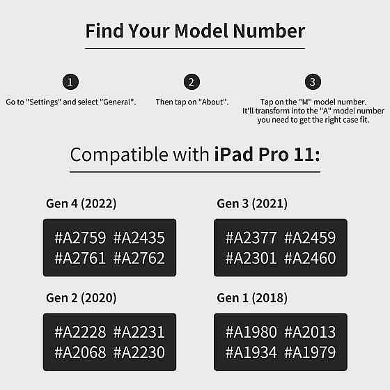 Защитный чехол-книжка Holimet для iPad Air 5 2022/Air 4 2020 10.9/iPad 4-го поколения 10.9/iPad Pro 11 2018 Днепр