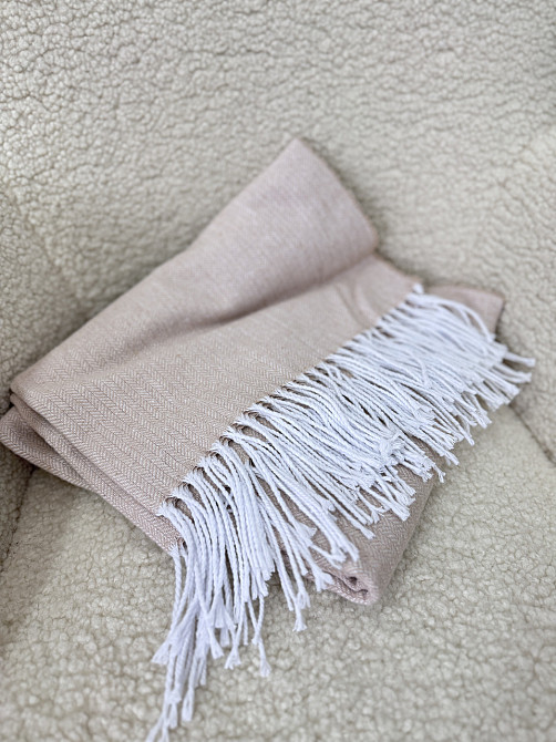 Vladi Плед Vladi 140x200 cм бавовняний пісочного молочного кольору Київ - фото 4