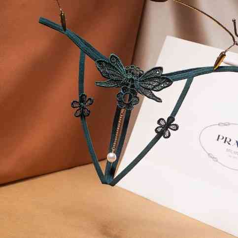 Трусики з доступом та метеликами універсальний зелений Київ