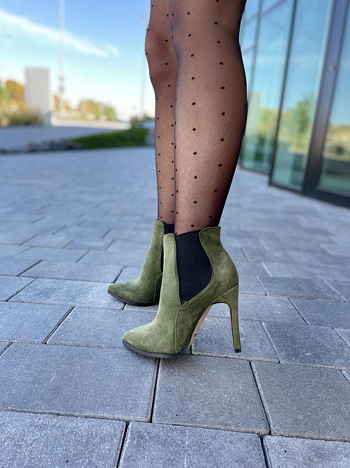 Nivelle Жіночі черевики NIVELLE зелені натуральна замша каблук 11см 36р. (3615) Коломия - фото 9