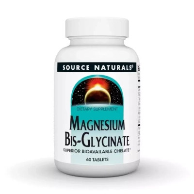 Минералы Source Naturals Магний Бисглицинат, Magnesium Bis-Glycinate, 60 таблеток (SN2131) Винница - изображение 1