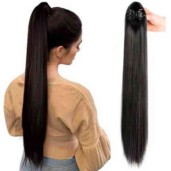 Шиньон накладной хвост на заколке Didaka прямые волосы - 50 см 