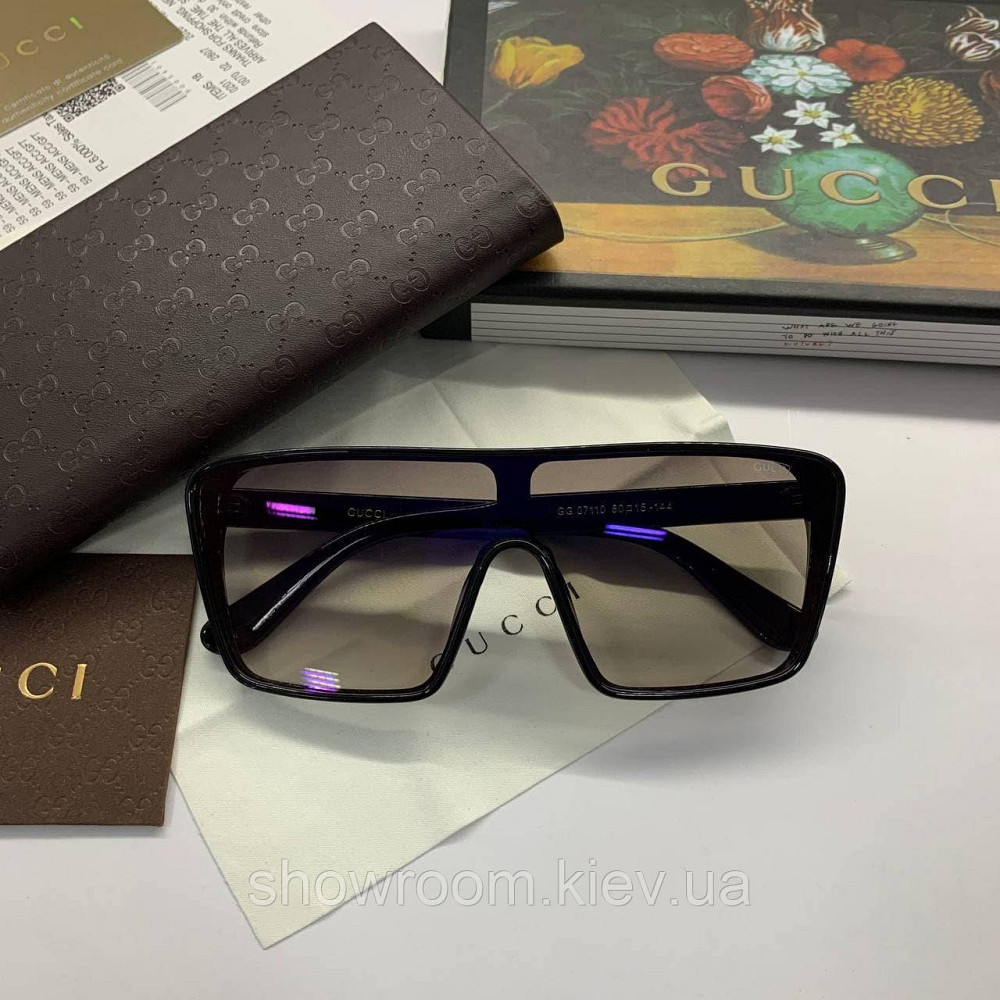 Женские брендовые солнцезащитные очки (11070) blue mirror Киев - изображение 1