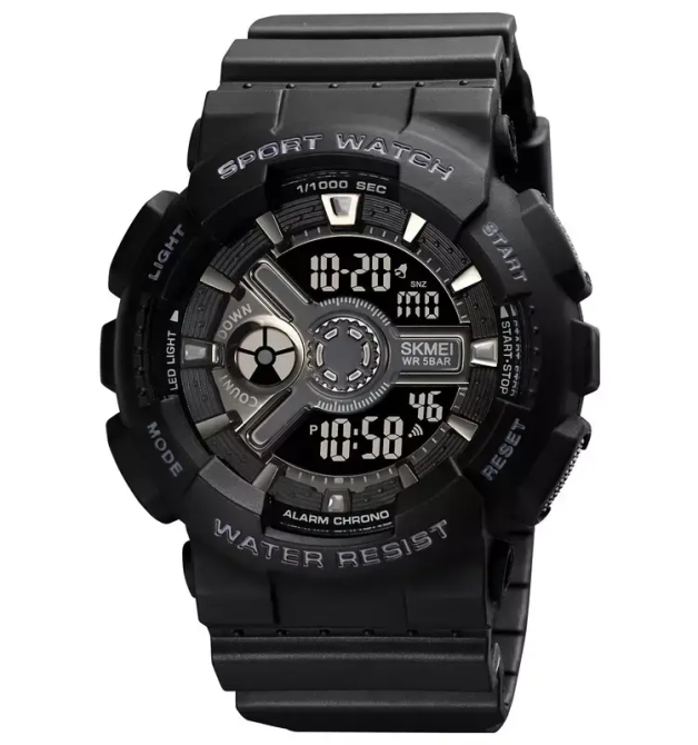 Чоловічий спортивний годинник Skmei 1828 (Чорний) Вінниця - фото 2