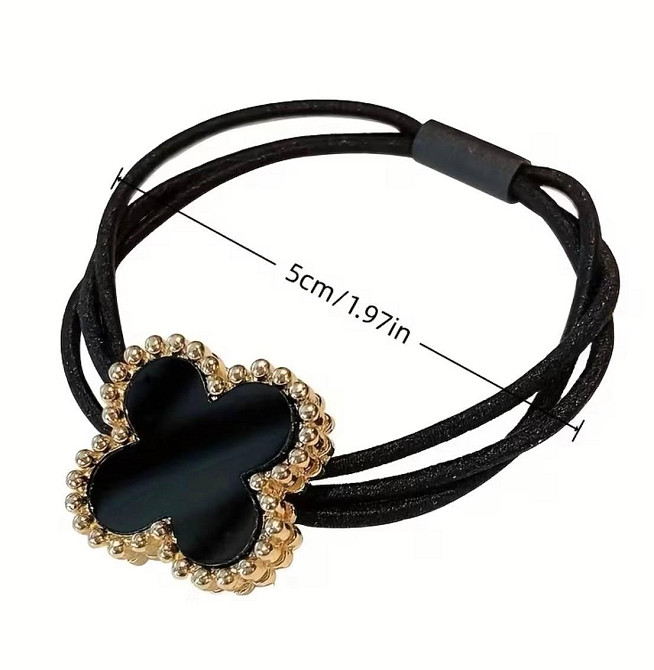 Резинка для волос клевер декоративная, женская резинка для хвоста и пучка, аксессуар для волос, набор 4 шт Киев - изображение 2