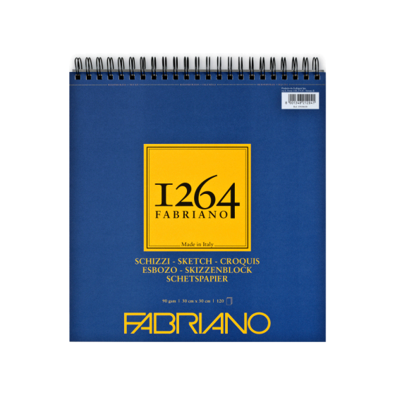Альбом на спирали для рисунка и эскизов 1264 90г/м2 120л слоновая кость Fabriano Киев