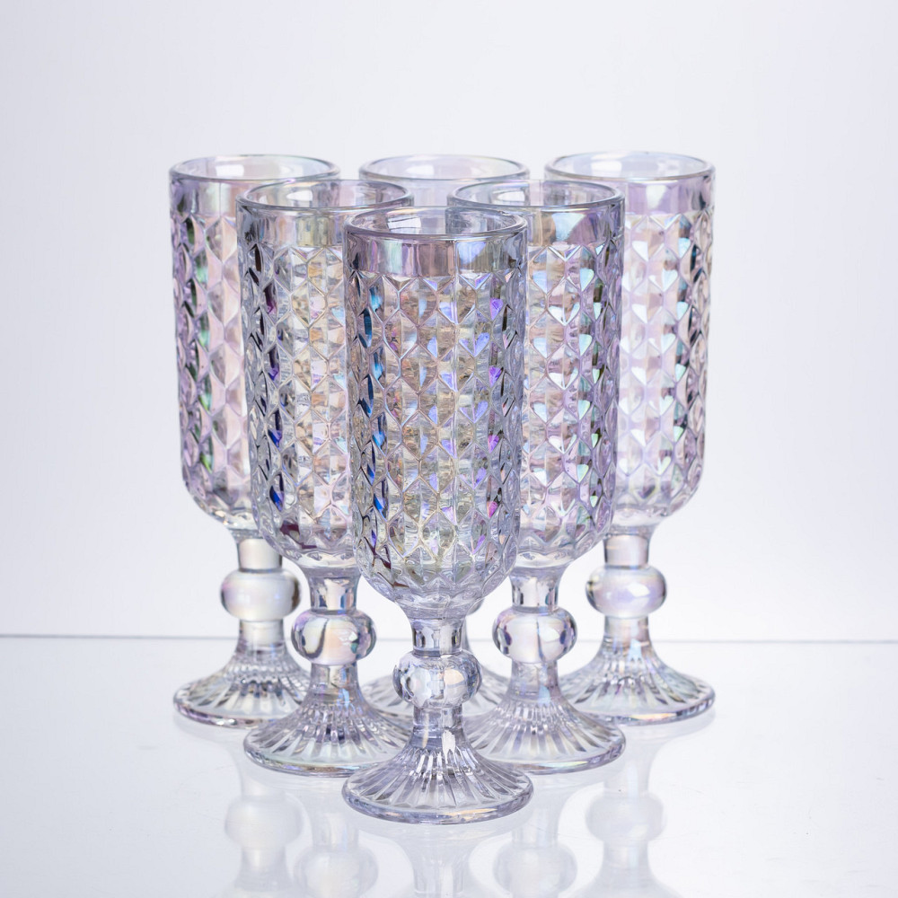 Набір келихів для шампанського 6 штук по 160 мл rainbow HP-19-252 Коломия - фото 1