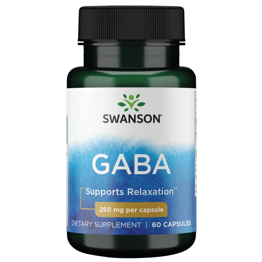 Гамма-аміномасляна кислота Swanson GABA (Gamma Aminobutyric Acid) 250 mg, 60 капсул Луцьк - фото 1