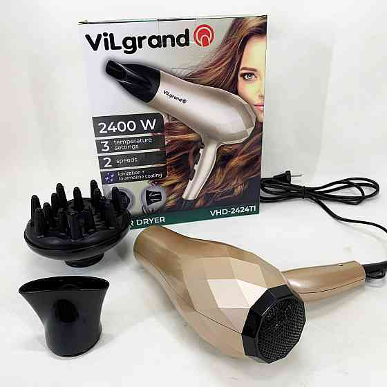 Хороший фен для волос VILGRAND, Бытовой дорожный фен для волос с ионизацией и термозащитой ME-63 Киев
