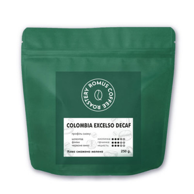 Кофе Romus Roastery Colombia Excelso Decaf молотый без кофеина 250 г (883987) Винница - изображение 1