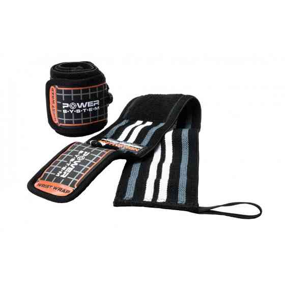 Кистьові бинти Power System PS-3500 Wrist Wraps Grey/Black Киев