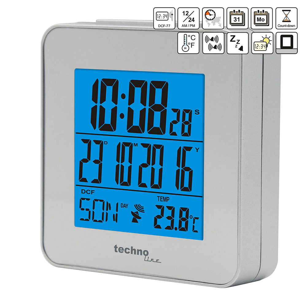 Часы настольные Technoline WT268 Silver (WT268) Винница - изображение 3